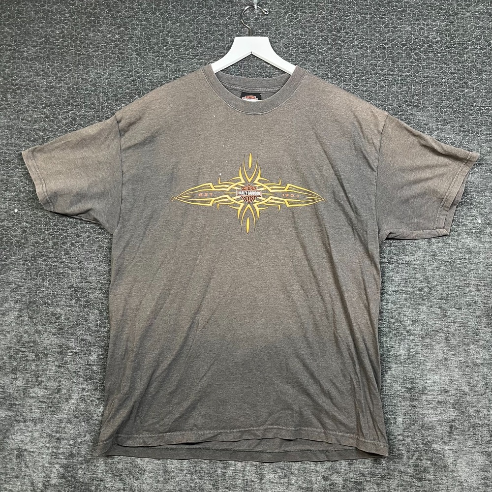 Harley-Davidson T-Shirt Mens XL Gray Good Graphic Hanes Beefy Grand Canyon